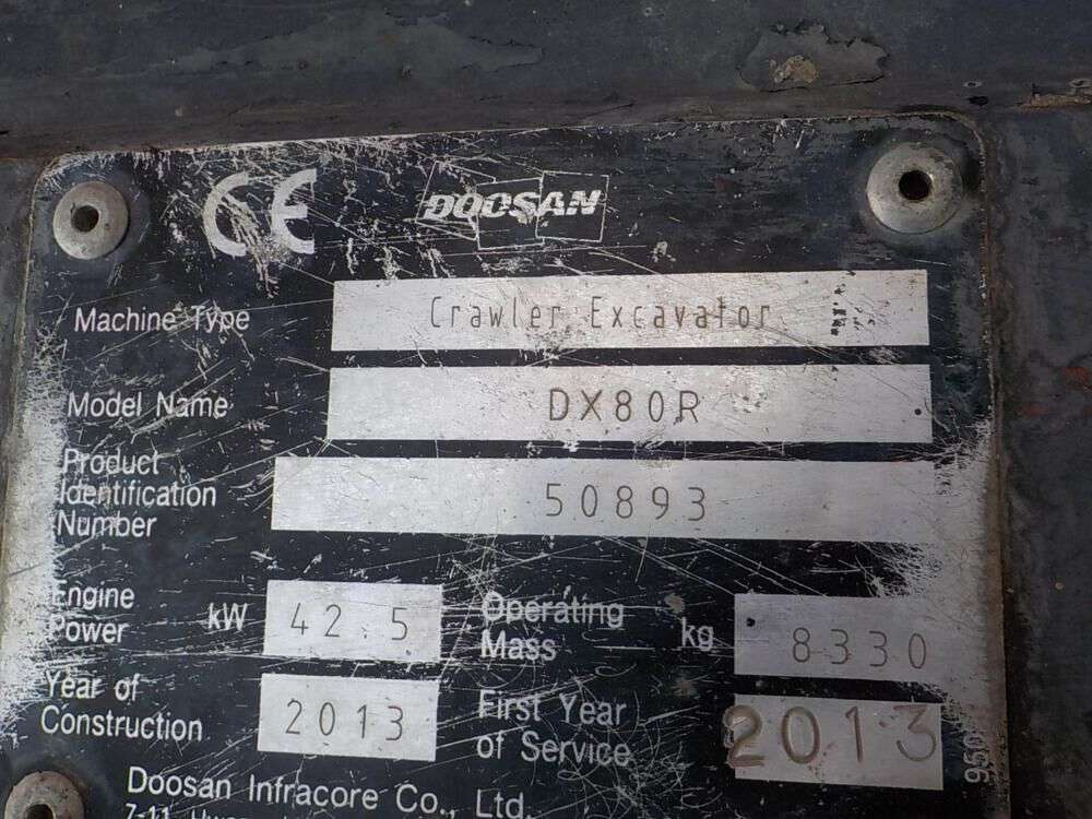 DOOSAN DX80R mini excavator - Photo 30