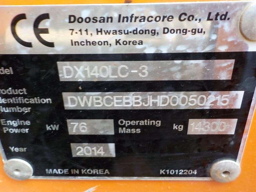 DOOSAN DX140LC mini excavator - Photo 30